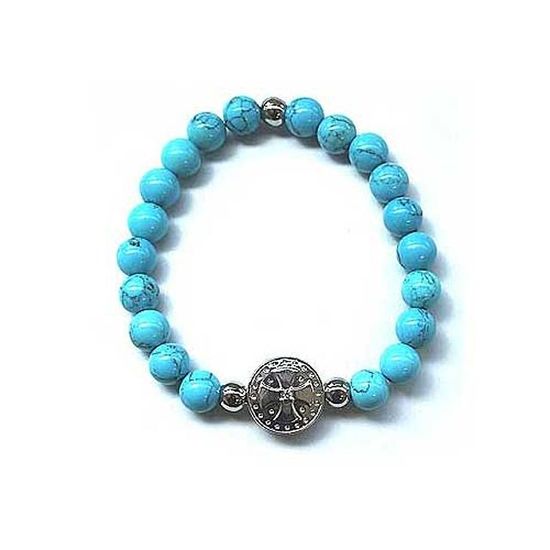 터키석 십자가 남자 향기 원석 팔찌(W356781)