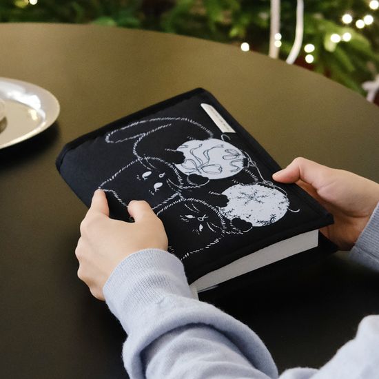 프롬마이프렌즈 누빔 고양이 북커버 & 파우치 2color