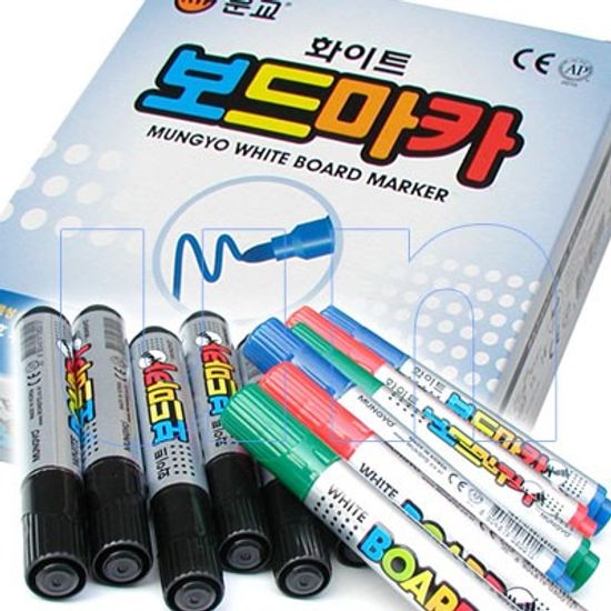 보드마카 색상별 1더즌 문교화학 화이트보드용 펜 마카펜 수성펜 12개입