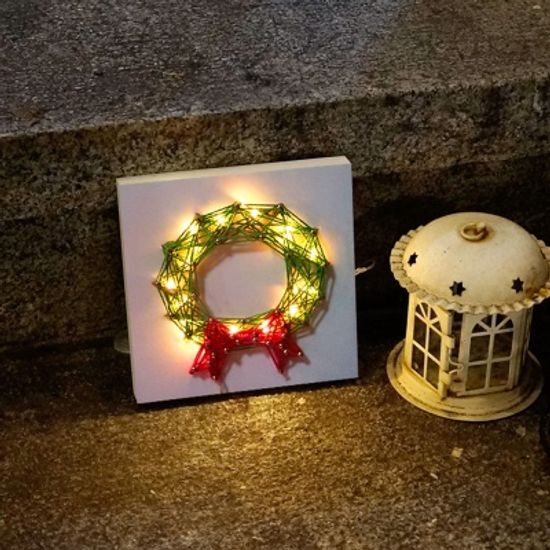 LED 꼬마 원형트리 스트링아트 만들기 패키지 DIY