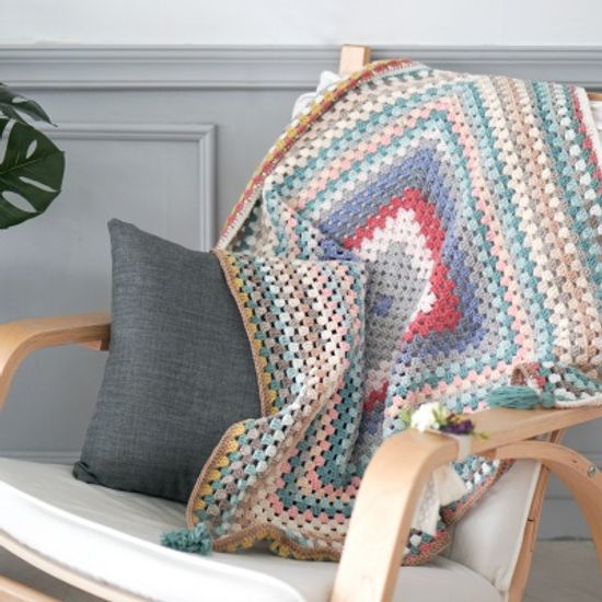 롤리팝 블랭킷 - 코바늘 키트 (동영상 포함) 