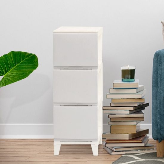 보노 심플리 240 플라스틱 서랍장 3단 슬림형 틈새장