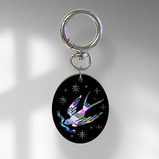 픽셀 글로우 키링-제비