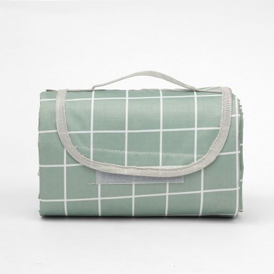 나들이 체크 방수돗자리(그린) 야외 바캉스돗자리