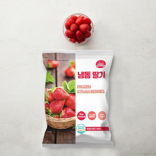 베리필드 냉동 아이스 딸기 1kg(국내산)