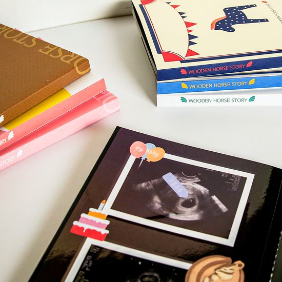 목마이야기 말띠 맘 초음파앨범 25매 접착식앨범