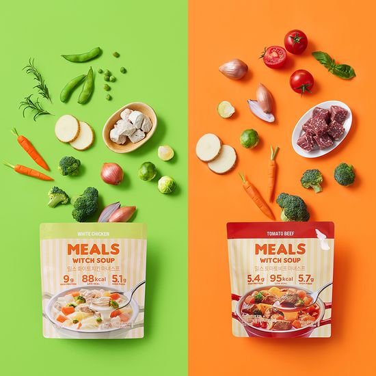 밀스 저당 저칼로리 마녀스프 2종 4팩(비프/치킨)