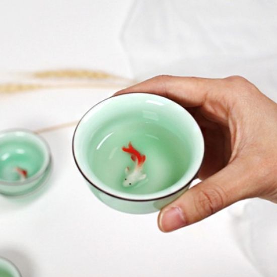 [1+1 대만 물고기잔] 예쁜소주잔 사케 고량주잔