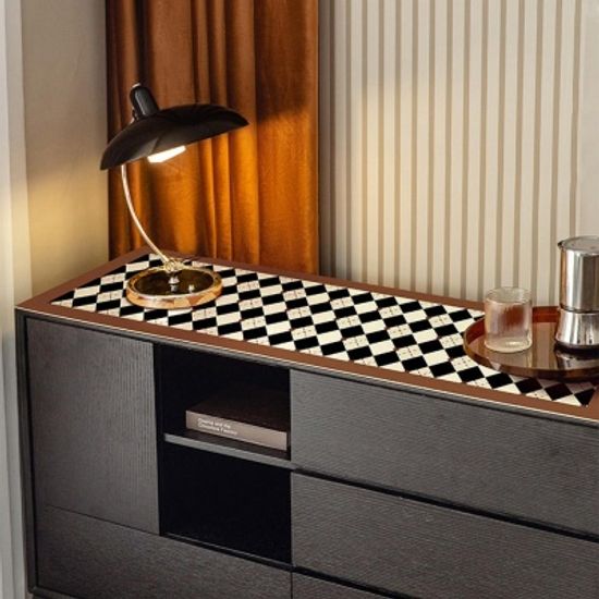 모던 Vintage 아가일체크 신발장 TV장 보호패드