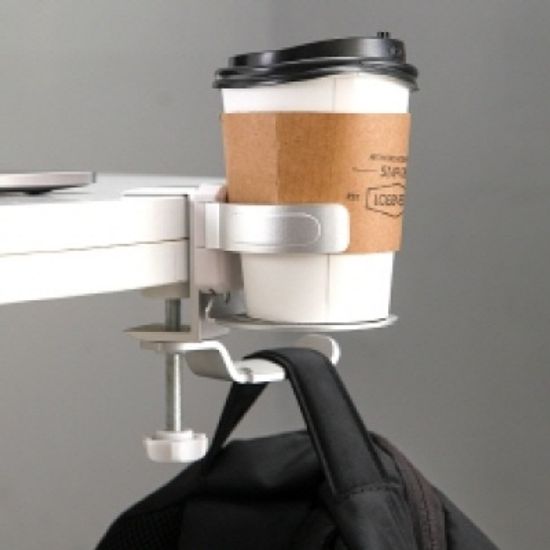 2in1 알루미늄 컵홀더 헤드셋 가방걸이 다용도 거치대