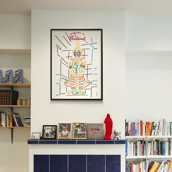 웰컴 투 타일랜드 M 디자인 포스터 태국 여행
