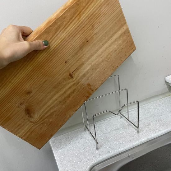 스텐 2단 도마 냄비뚜껑 꽂이 거치대(WE26B18)