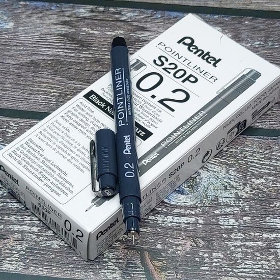 펜텔 스케치,드로잉펜-포인트라이너 0.2mm 1다스