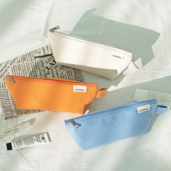 오첵 캔버스 삼각 펜케이스 펜파우치