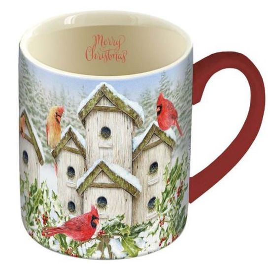  머그14온즈-cardinal birdhouse