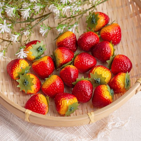 스티로폼 딸기 모형 20개(2.5cm)