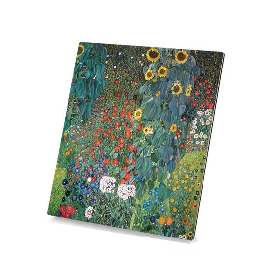 클림트 - 해바라기 꽃이 있는 농장 정원 20x20cm