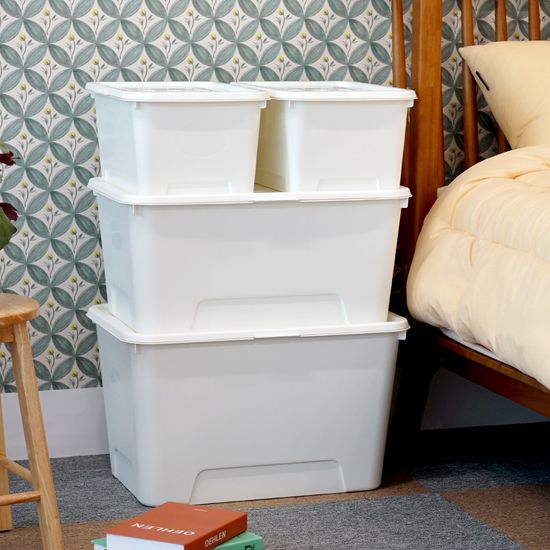 탑백 대형 리빙박스 72L 2P 대용량 옷 정리함(네임텍)