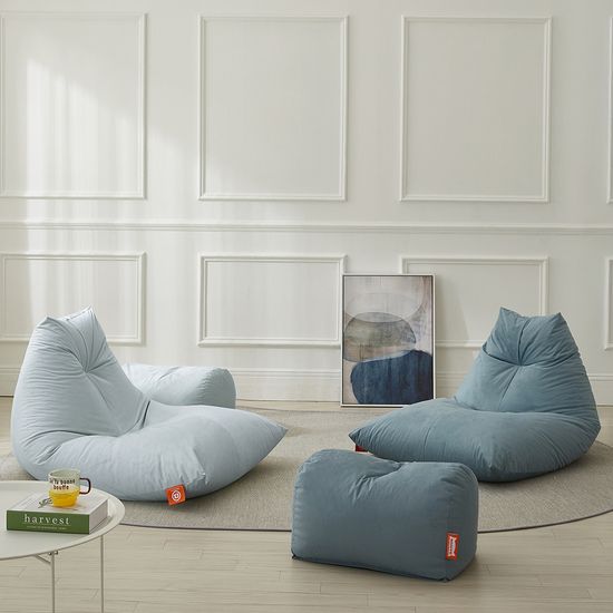 [특가]대형 파우치 SP202 스웨이드 소파 [풋스툴세트]