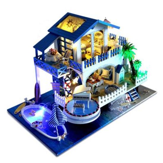 DIY 미니어처 풀하우스 - 블루 워터풀 하우스