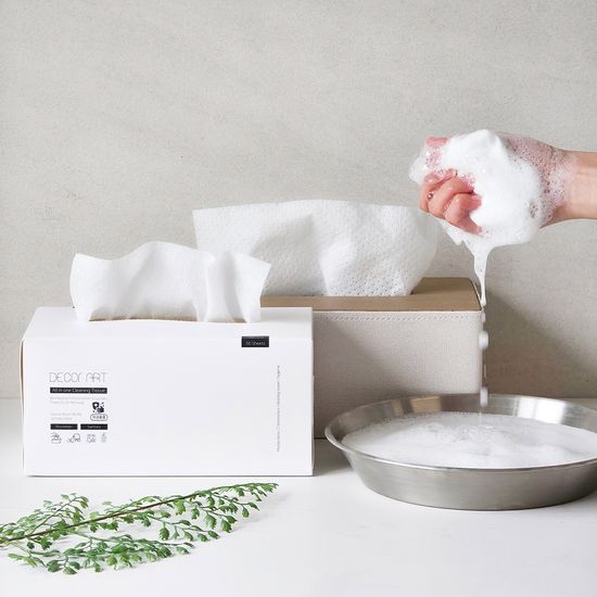 데코아르 세제가 묻어있는 매직 수세미 1박스(50매)