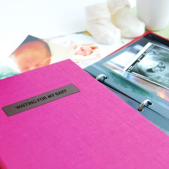 우리아기 성장앨범X육아일기(바인딩스크랩)-핫핑크