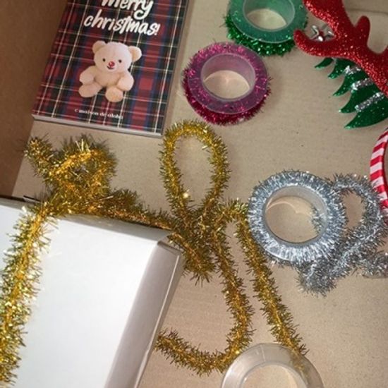 Mini Tinsel Ribbon 미니반짝이모루리본