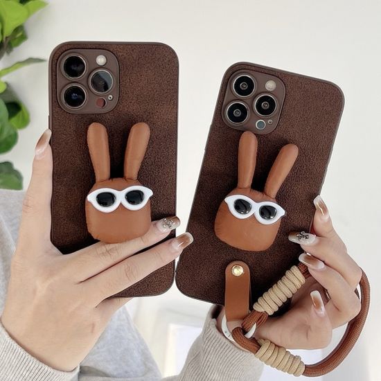갤럭시S23 S22 S21 선글라스 토끼 인형 스트랩 케이스
