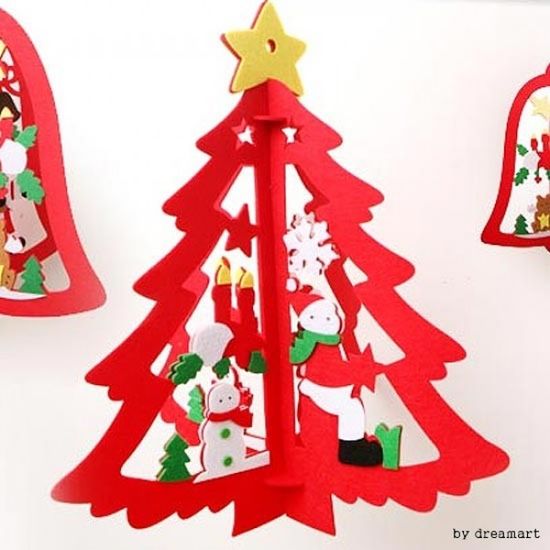 크리스마스 펠트 모빌/산타/장식/이벤트