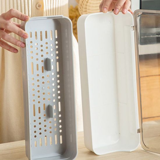 뚜껑있는 분리형 물빠짐 수저통 수저보관함