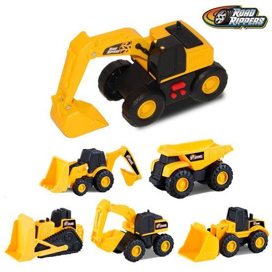 [라이노] 빌딩사운드 포크레인+미니 5p 중장비 장난감