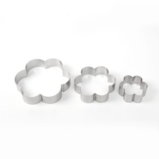 홈베이킹 스텐 무스링 3종세트(꽃) 베이킹 케익틀