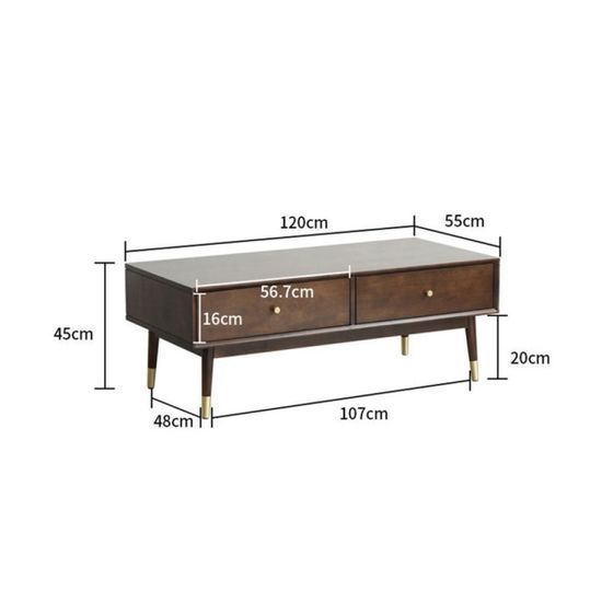 유럽풍 거실 인테리어 원목 테이블 (120cm) (월넛)