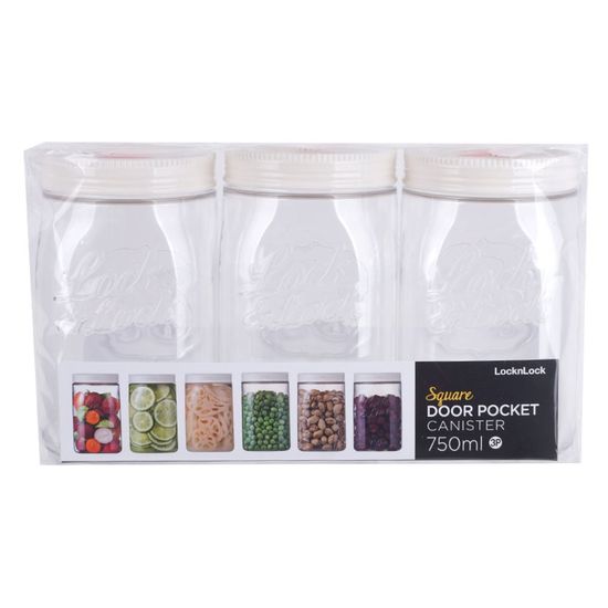 락앤락 도어 포켓 캐니스터 750ml 3p(WBB25A3)