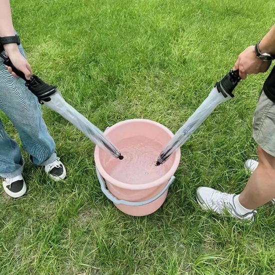 투명 우산 물총 방패 수동 펌프 스틱 워터건 워터밤