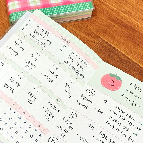 체크 앤 후르츠 만년 데일리 플래너 - 6MONTHS