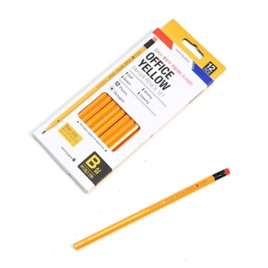 모닝글로리 오피스 옐로우 연필세트 B심 12자루 1다스