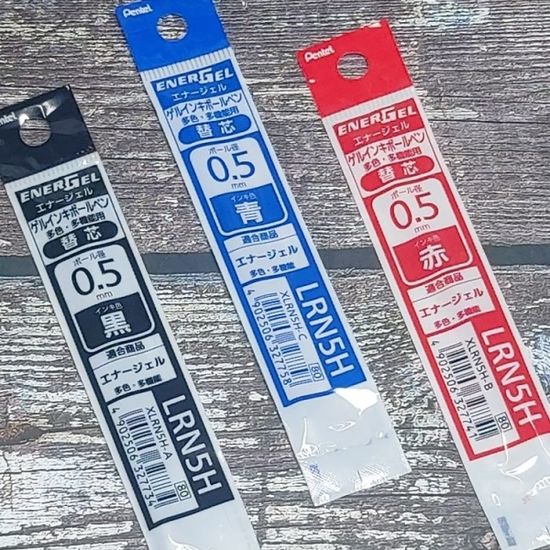 펜텔 에너겔 3색볼펜 0.5mm 리필심 XLRN5H 1개