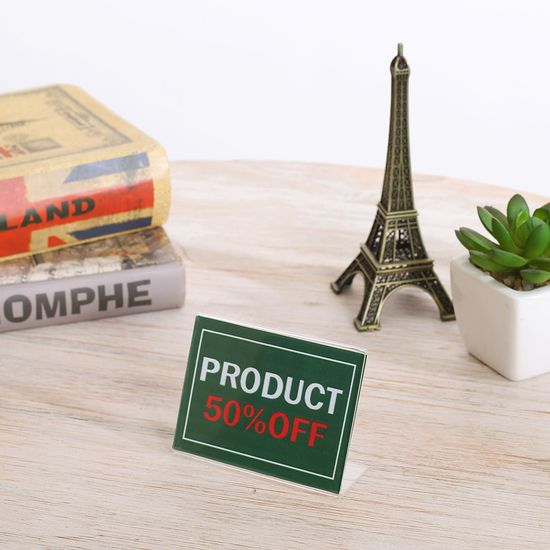 L자형 아크릴 쇼케이스 10p세트 7.5x5.5cm 이름표꽂이