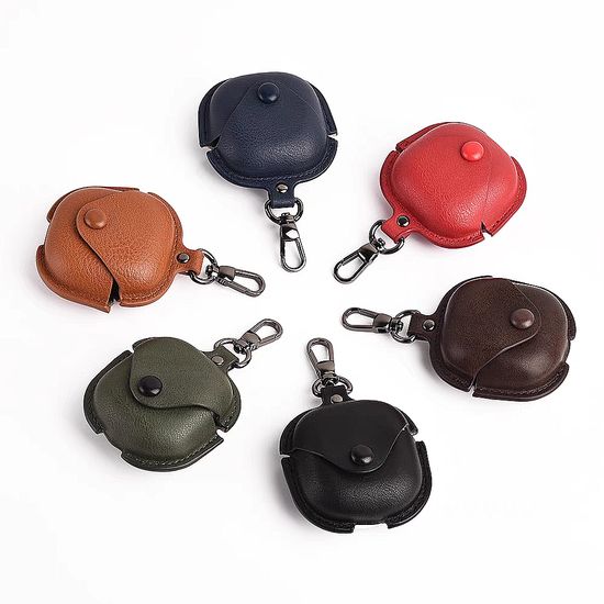 갤럭시버즈2 프로 라이브 예쁜 컬러 가죽 키링 케이스