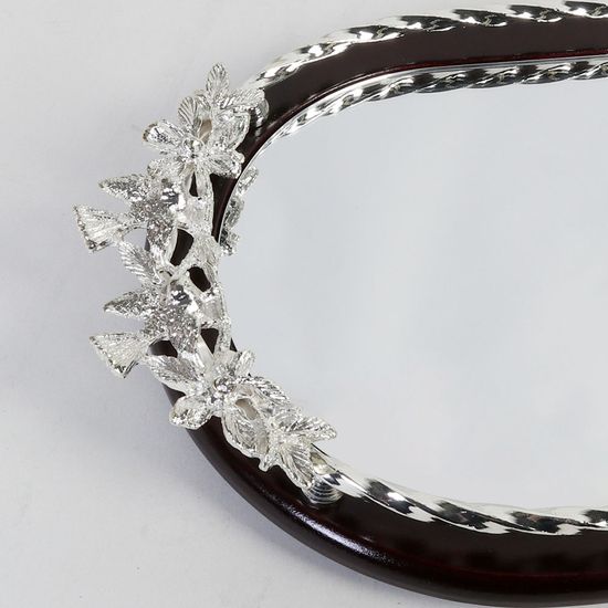 메탈 은도금 허밍버드 화장품 수납정리 트레이-미디움