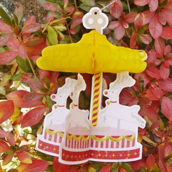 유리컴 허니콤 회전목마-오너먼트  (크리스마스 입체카드)