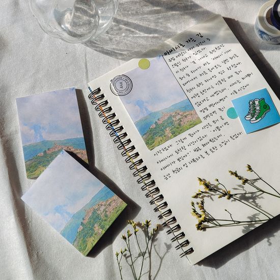 유럽 풍경 떡메모지 3종