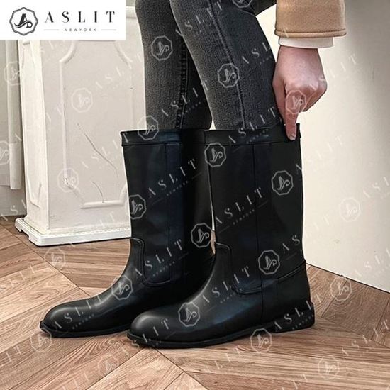 [애슬릿]심플 데일리 와이드 여성 앵클 부츠