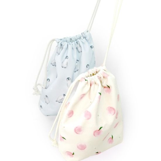 PEACH STRING POUCH(L)
