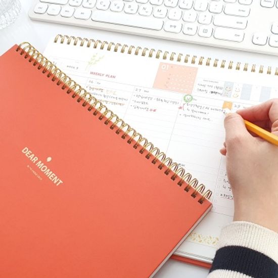스케줄 위클리 플래너(A4 만년형) v2.재택근무-오렌지