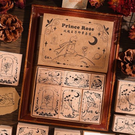 어린왕자 원목 스탬프  6개세트  다꾸용품