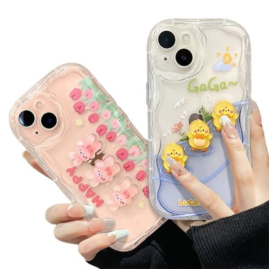 갤럭시 s24 울트라 플러스 귀여운 데코덴 물결 케이스