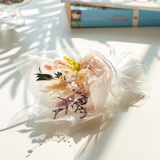 프리저브드 플라워 시들지 않는 생화 미니 꽃다발 