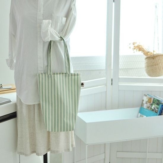 민트줄 미니방수에코백